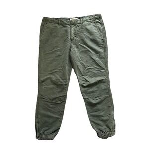 Marrakech Green Ankle Pants Size 29 Utility Jogger Zip Hem